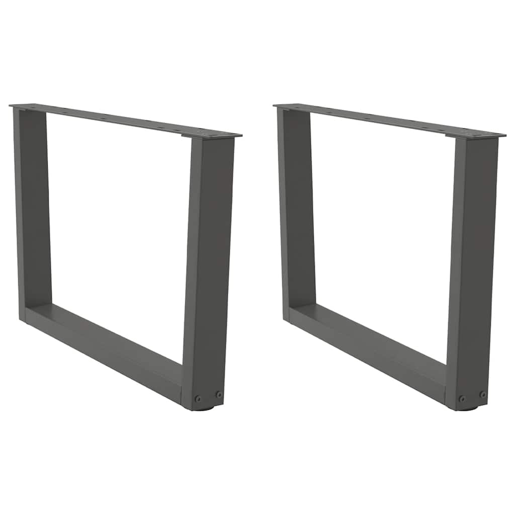 Pieds de table basse en forme de V, 2 pièces, anthracite, 70 x (42-43,3) cm, acier - XIOS