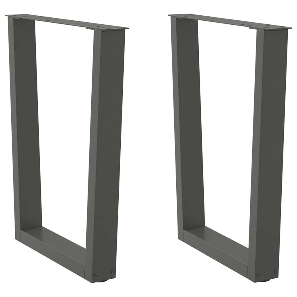 Pieds de table à manger en forme de V 2 pièces Anthracite 60 x (72-73,3) cm Acier - XIOS