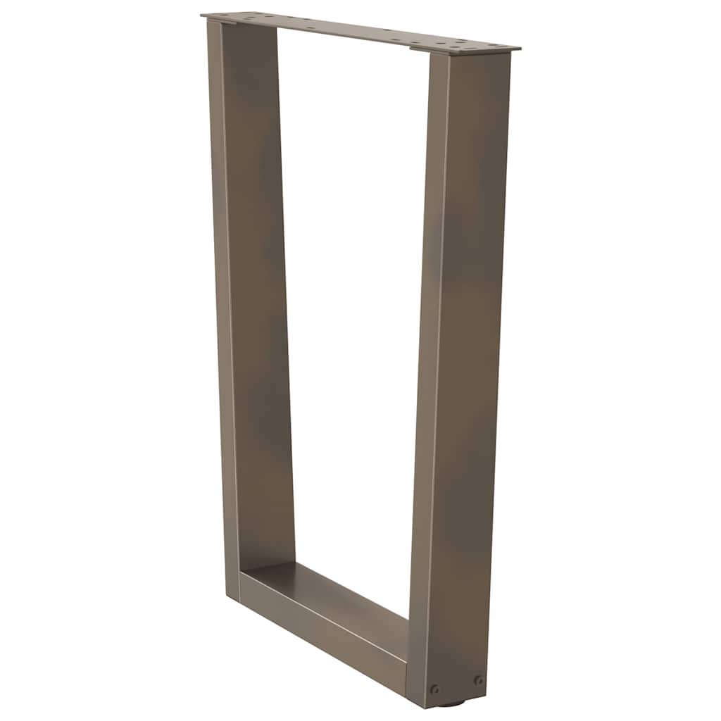 Pieds de table à manger en forme de V, 2 pièces, acier naturel, 70 x (72-73,3) cm - XIOS