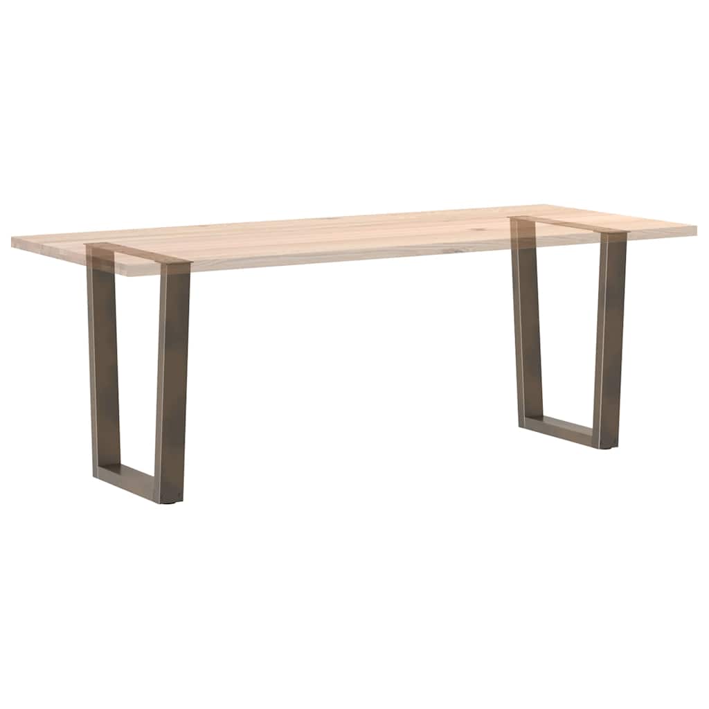 Pieds de table à manger en forme de V, 2 pièces, acier naturel, 70 x (72-73,3) cm - XIOS