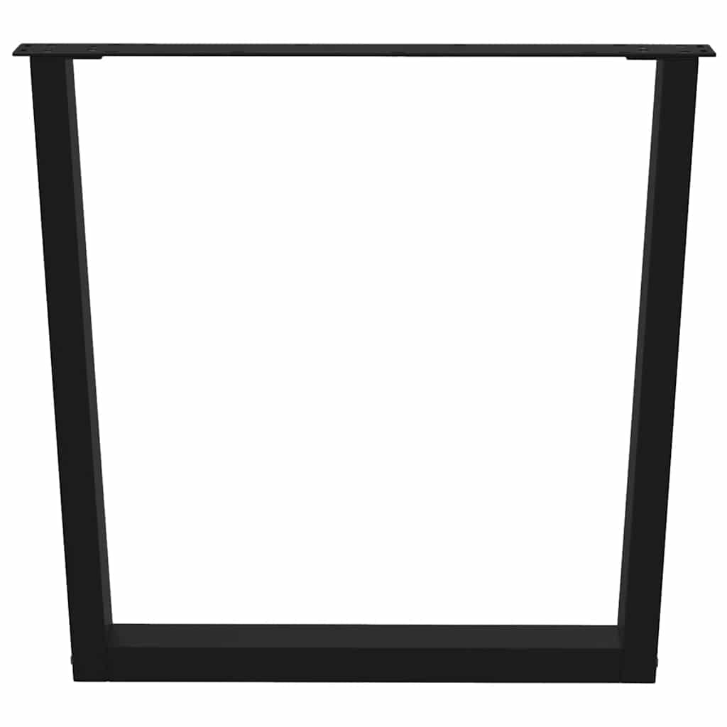 Pieds de table à manger en V 2 pièces Noir 80 x (72-73,3) cm Acier - XIOS