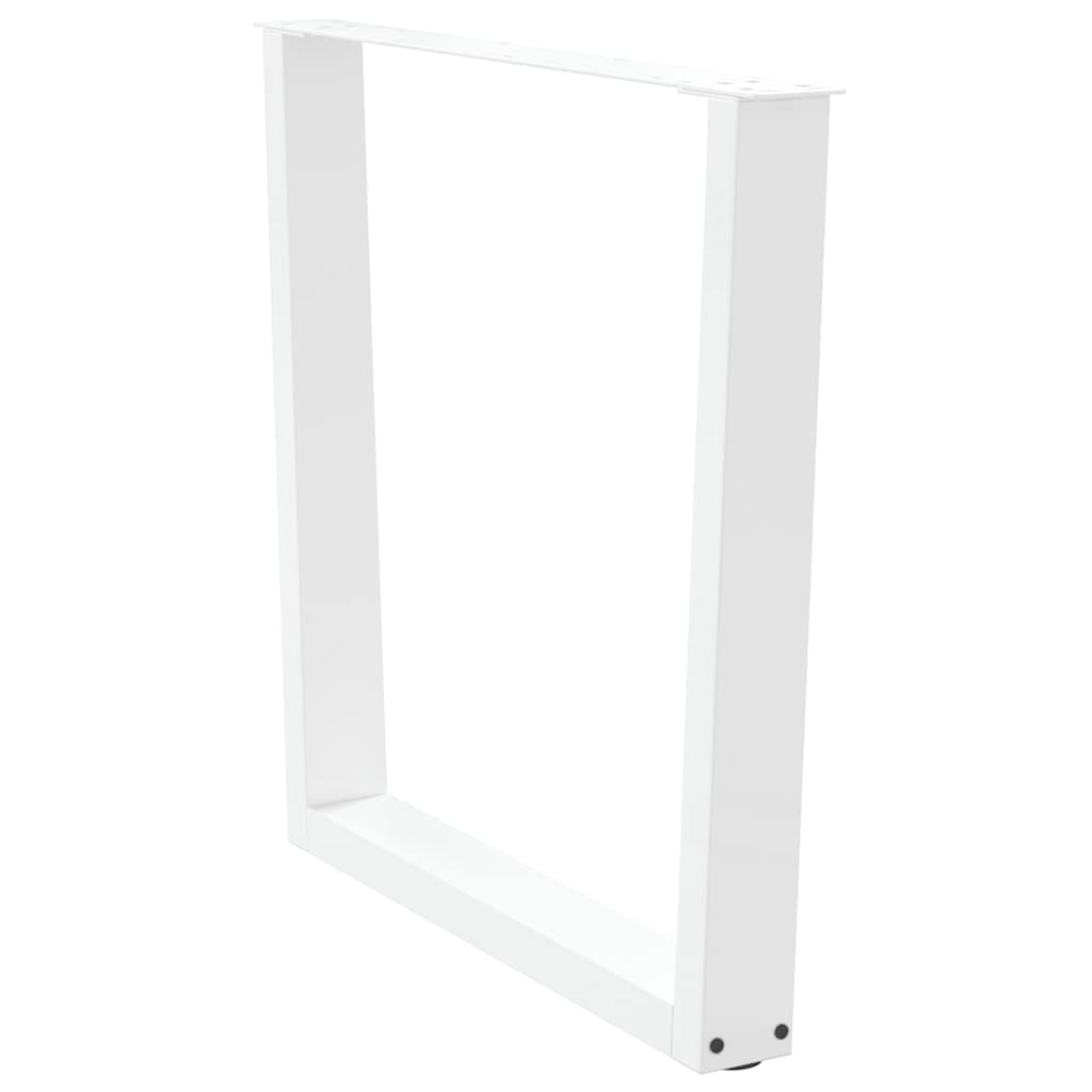 Pieds de table à manger en forme de V, 2 pièces, blanc, 80 x (72-73,3) cm, acier - XIOS