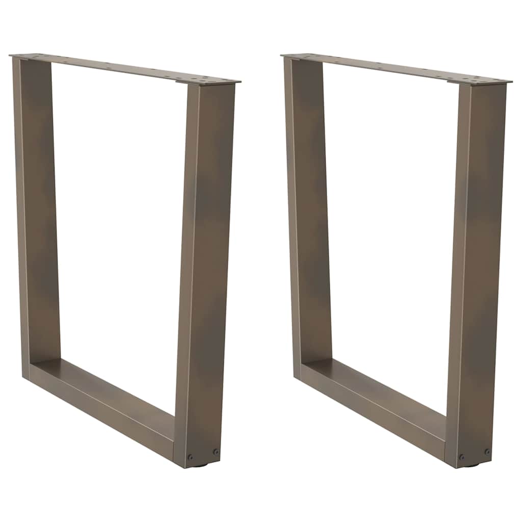 Pieds de table à manger en forme de V 2 pièces Acier naturel 80 x (72-73,3) cm Acier - XIOS