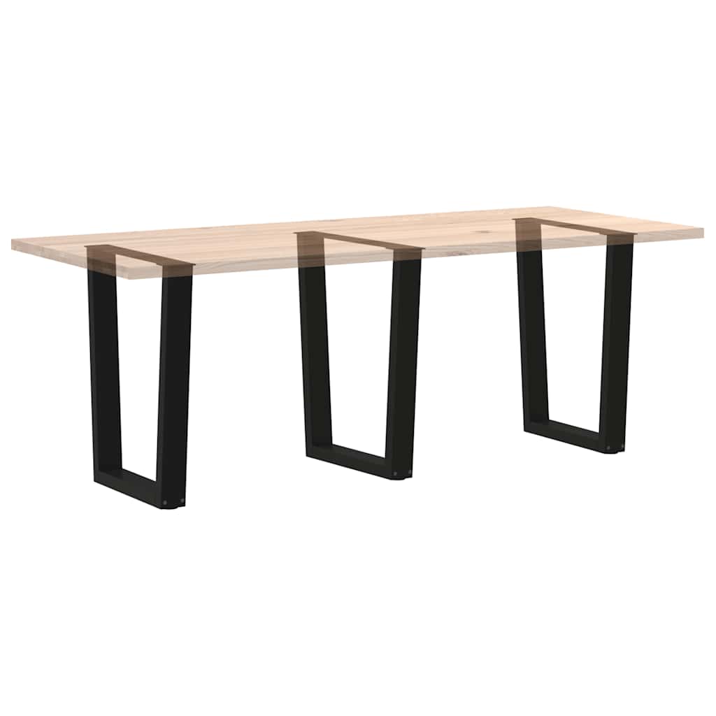 Pieds de table à manger en V 3 pièces Noir 70 x (72-73,3) cm Acier - XIOS