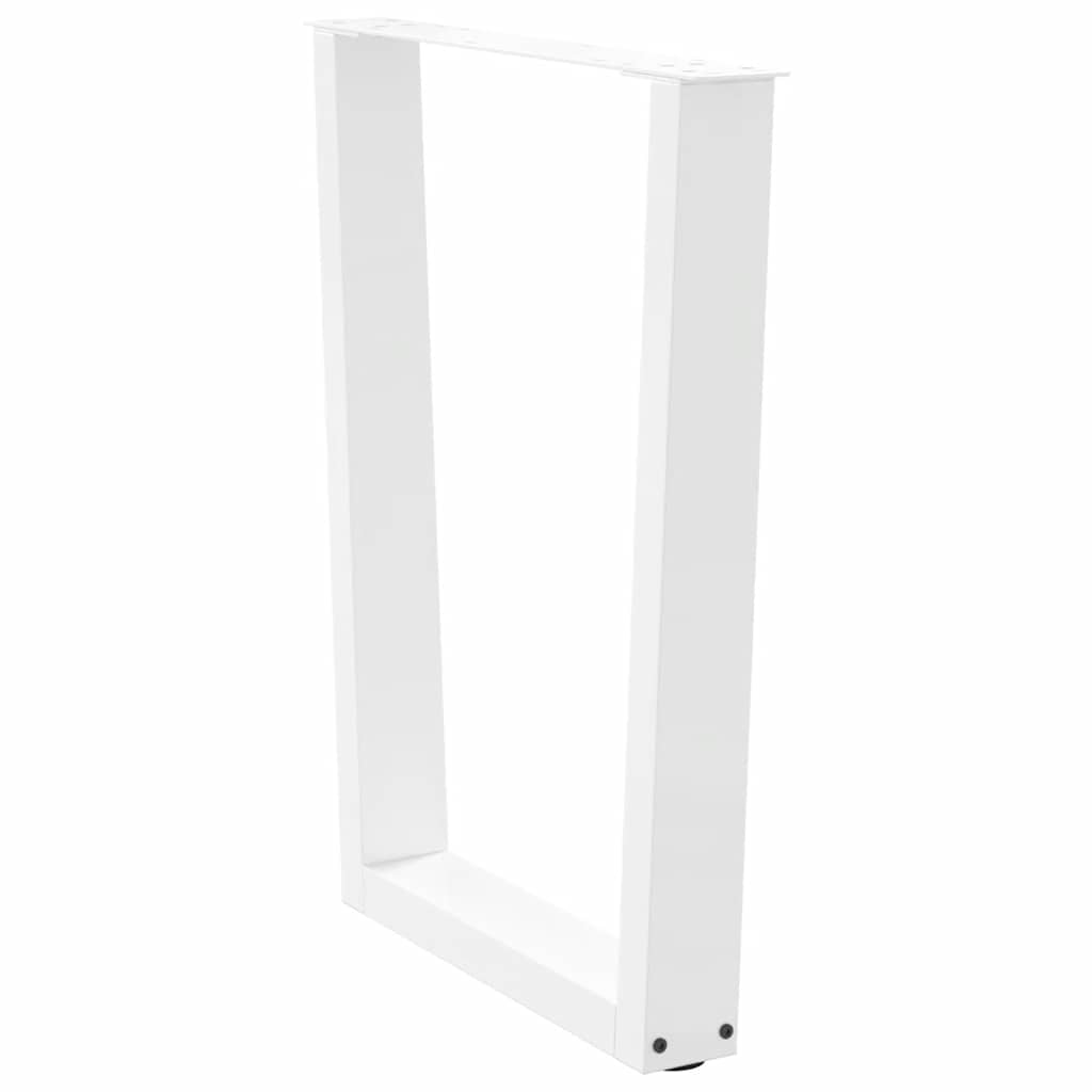 Pieds de table à manger en forme de V, 3 pièces, blanc, 70 x (72-73,3) cm, acier - XIOS