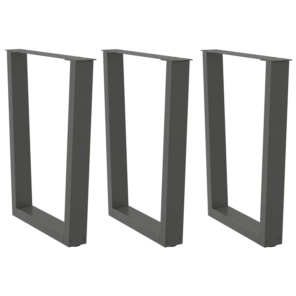 Pieds de table à manger en V 3 pièces Anthracite 70 x (72-73,3) cm Acier - XIOS