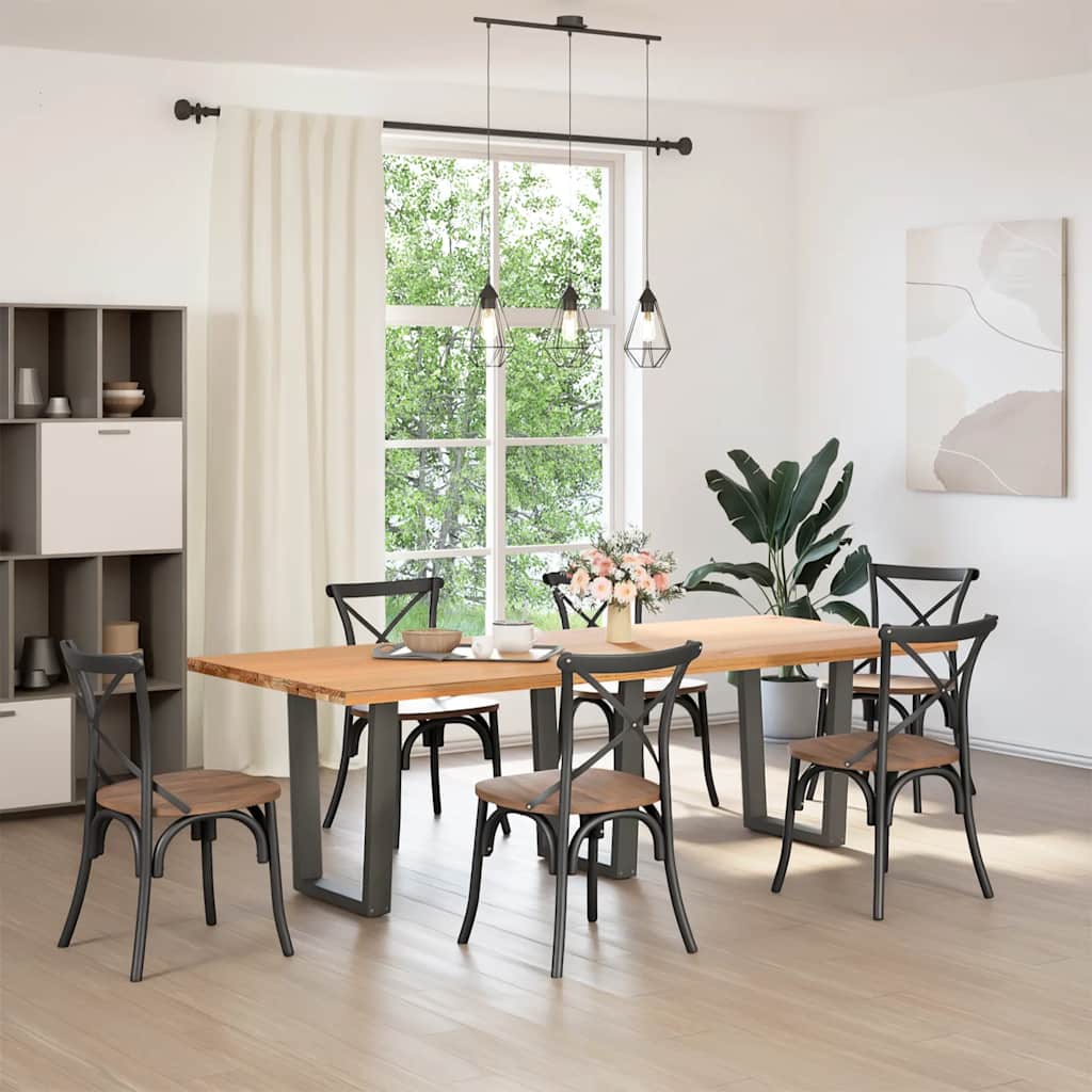 Pieds de table à manger en V 3 pièces Anthracite 70 x (72-73,3) cm Acier - XIOS
