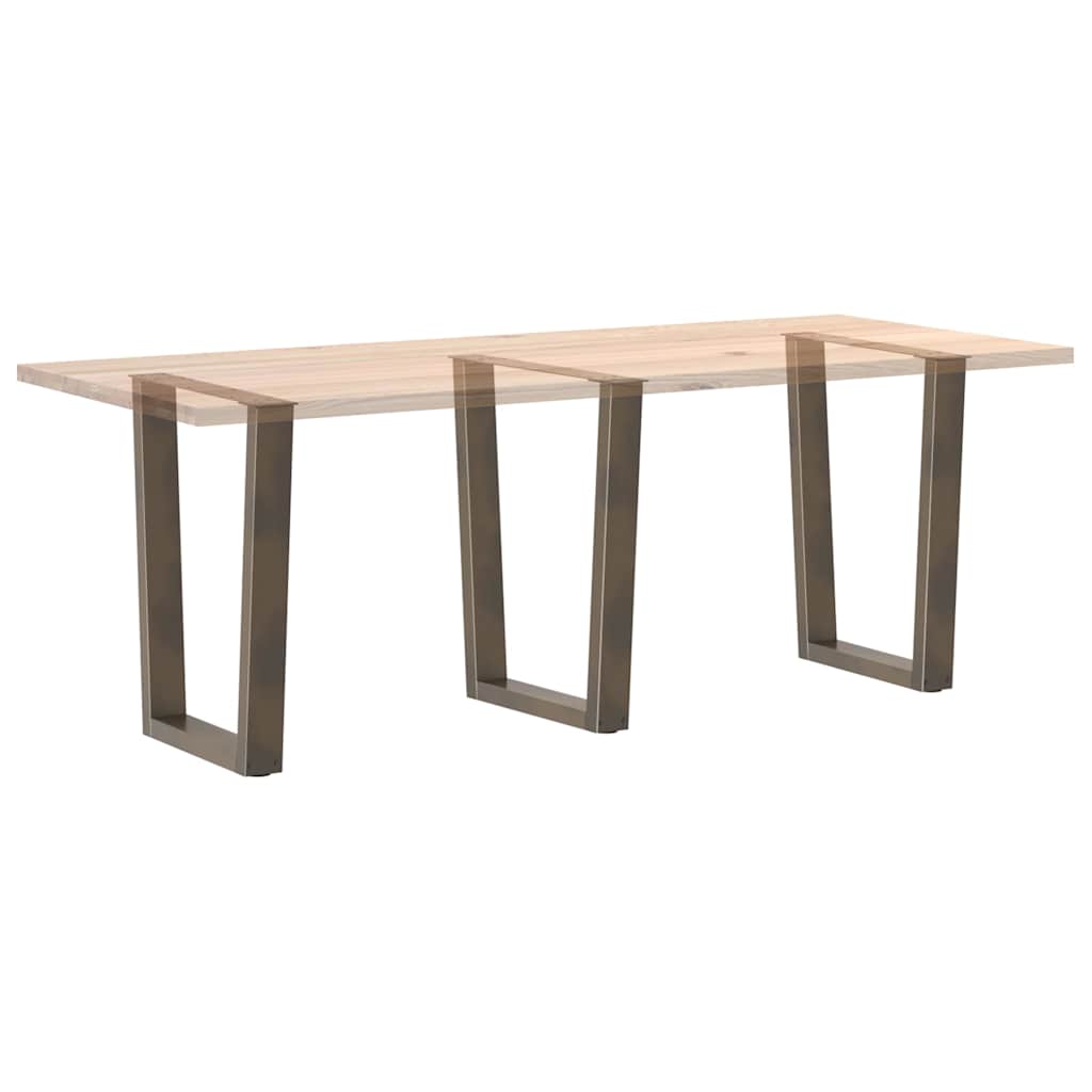 Pieds de table à manger en forme de V 3 pièces Acier naturel 70 x (72-73,3) cm - XIOS