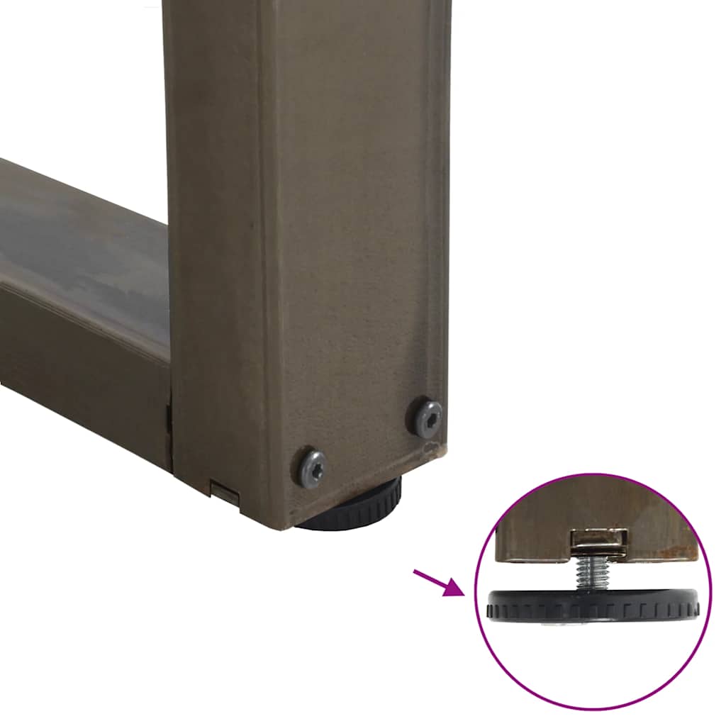 Pieds de table à manger en forme de V 3 pièces Acier naturel 70 x (72-73,3) cm - XIOS