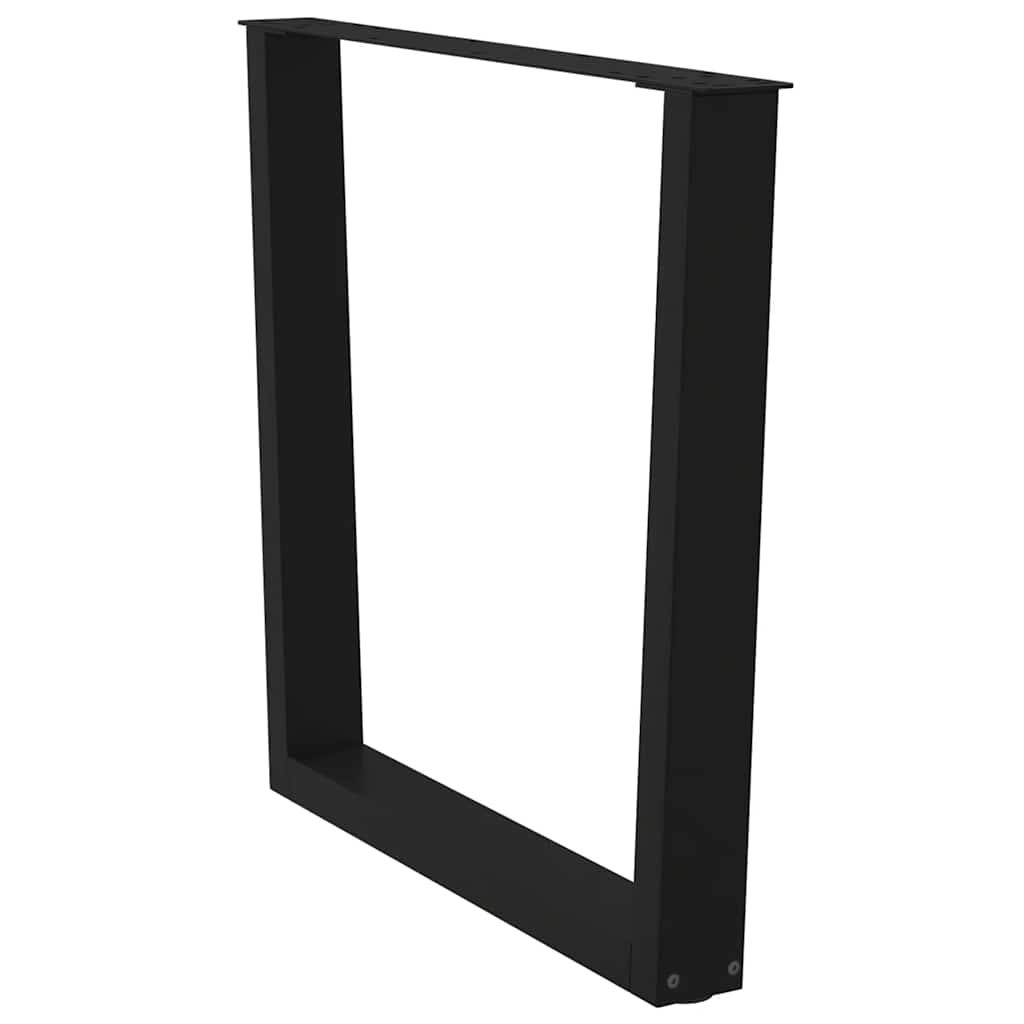 Pieds de table à manger en V 3 pièces Noir 80 x (72-73,3) cm Acier - XIOS