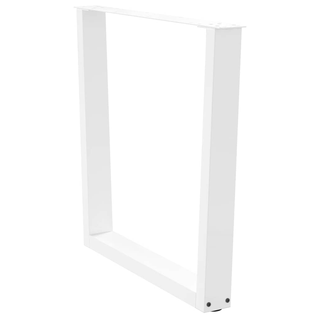 Pieds de table à manger en forme de V, 3 pièces, blanc, 80 x (72-73,3) cm, acier - XIOS