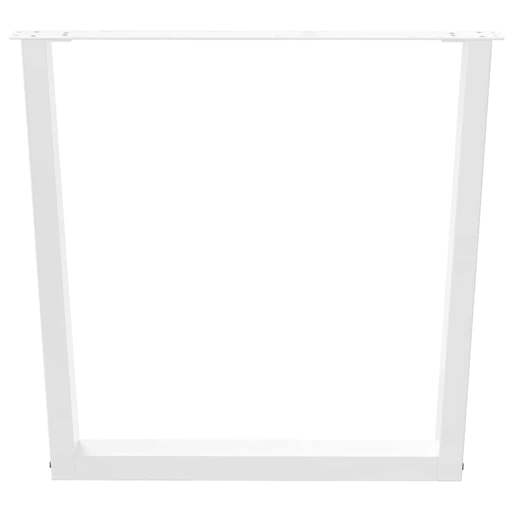 Pieds de table à manger en forme de V, 3 pièces, blanc, 80 x (72-73,3) cm, acier - XIOS