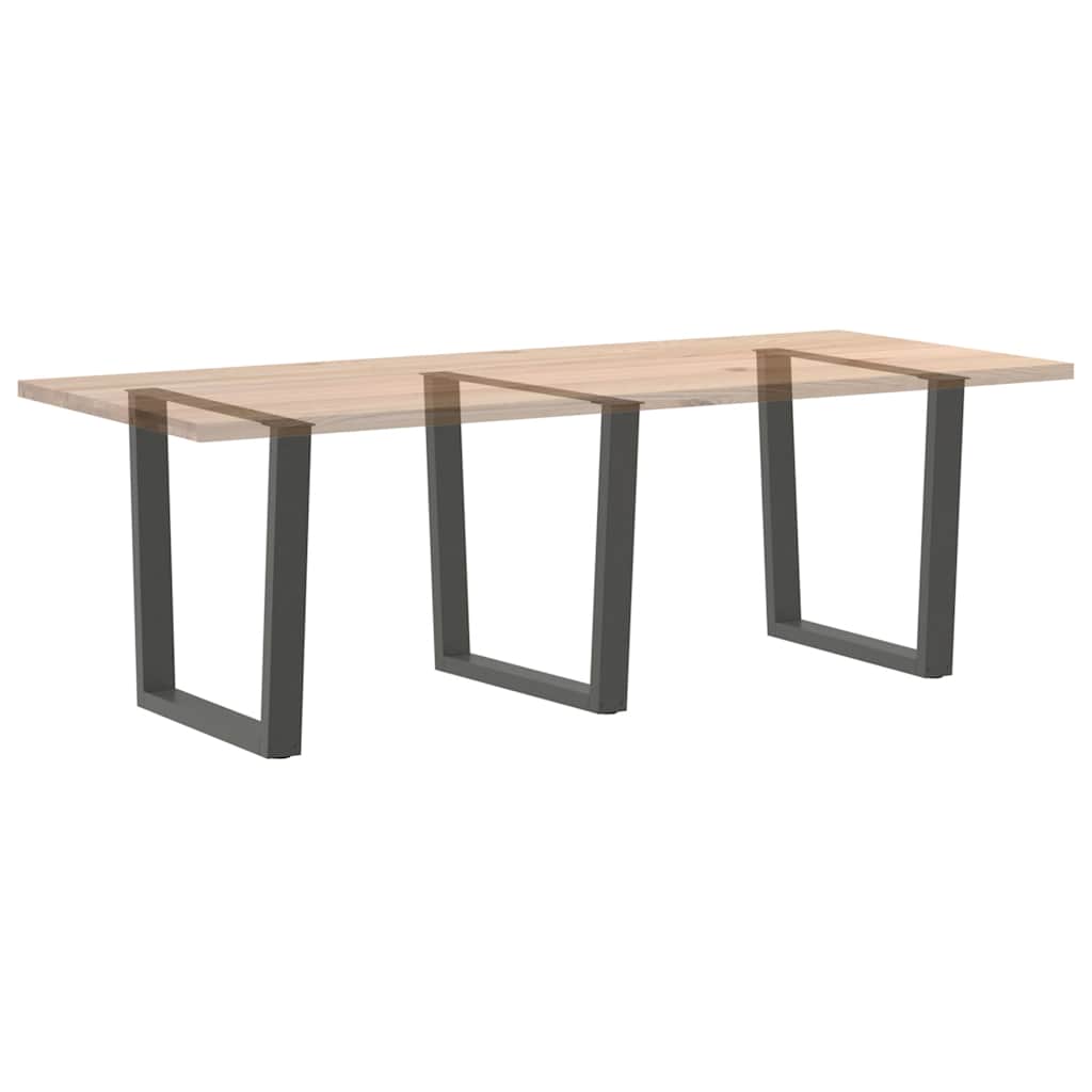 Pieds de table à manger en forme de V, 3 pièces, anthracite, 80 x (72-73,3) cm, acier - XIOS