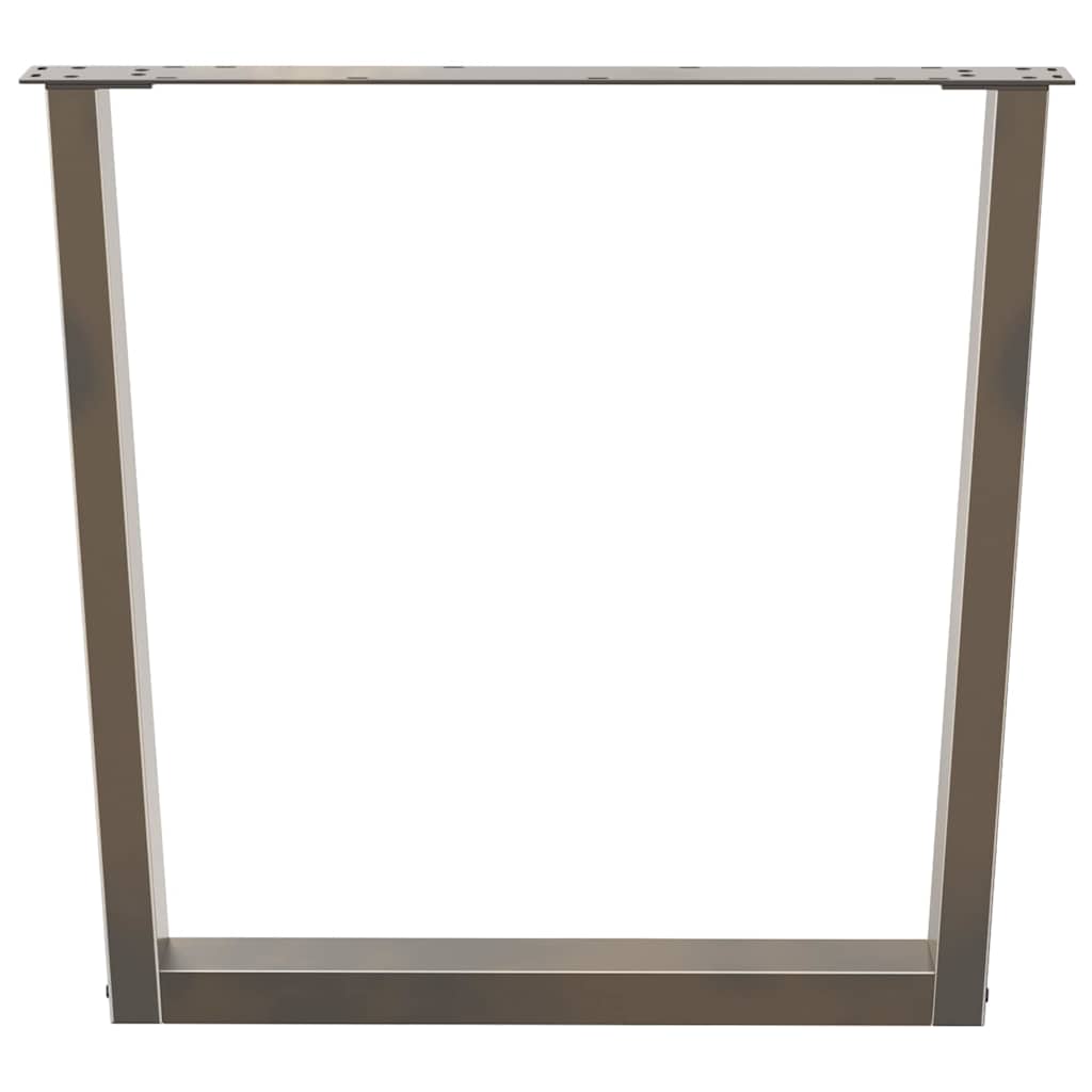 Pieds de table à manger en forme de V 3 pièces Acier naturel 80 x (72-73,3) cm Acier - XIOS