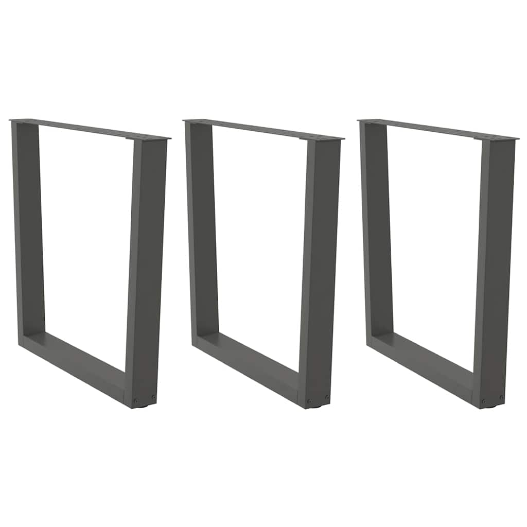 Pieds de table à manger en forme de V 3 pièces Anthracite 90 x (72-73,3) cm Acier - XIOS