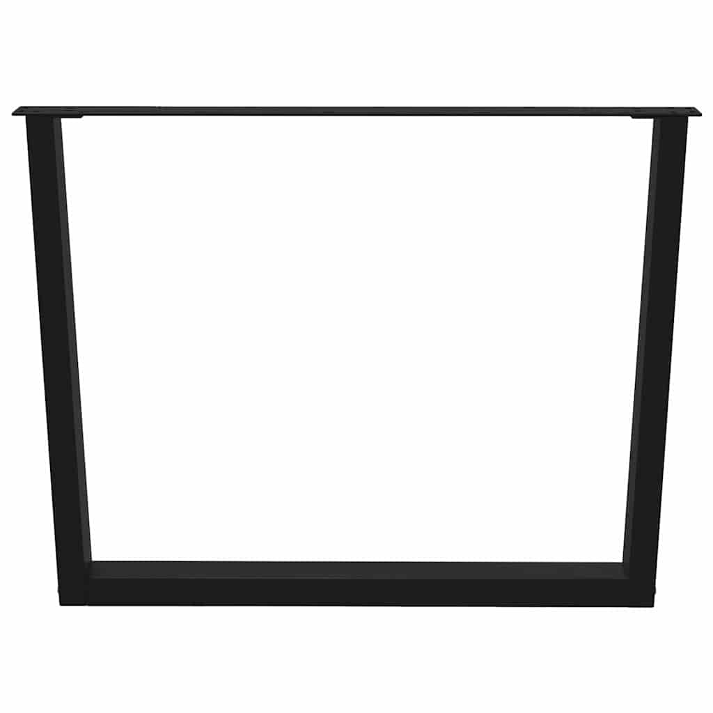 Pieds de table à manger en forme de V, 3 pièces, noir, 100 x (72-73,3) cm, acier - XIOS