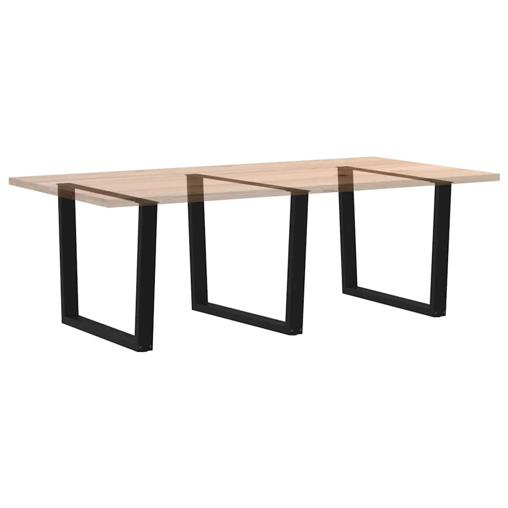 Pieds de table à manger en forme de V, 3 pièces, noir, 100 x (72-73,3) cm, acier - XIOS