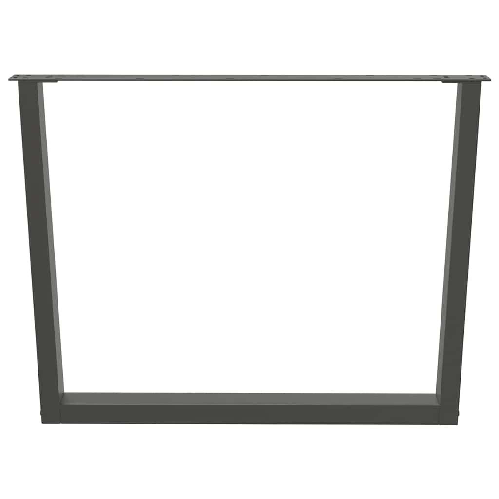 Pieds de table à manger en forme de V, 3 pièces, anthracite, 100 x (72-73,3) cm, acier - XIOS
