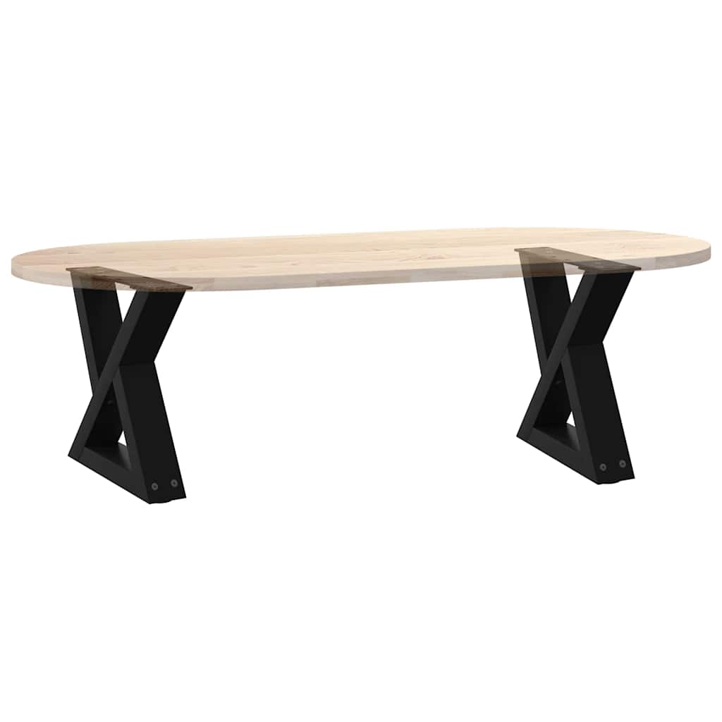 Pieds de table basse 2 pièces Noir 30 x (30-31,3) cm Acier - XIOS