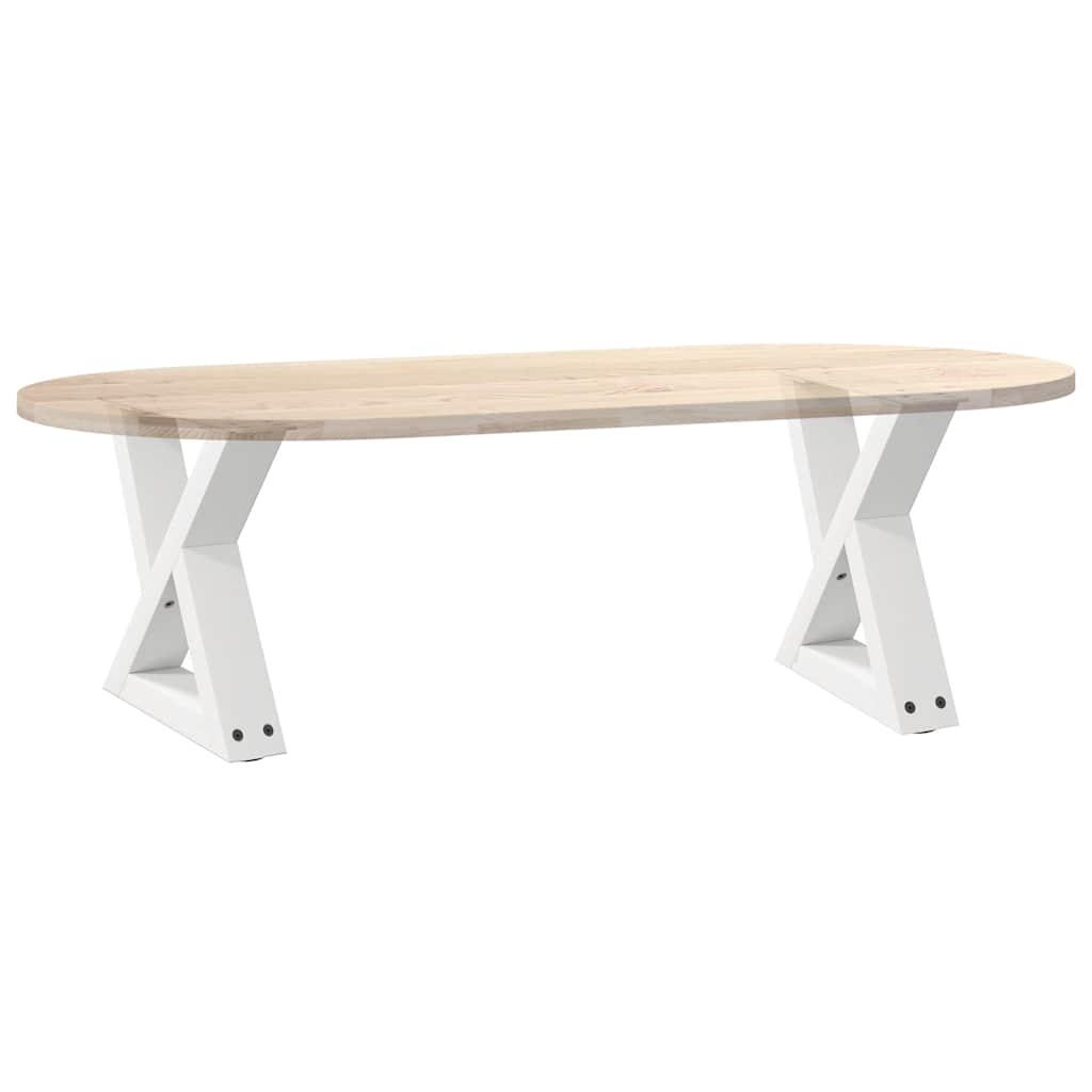 Pieds de table basse 2 pièces Blanc 30 x (30-31,3) cm Acier - XIOS