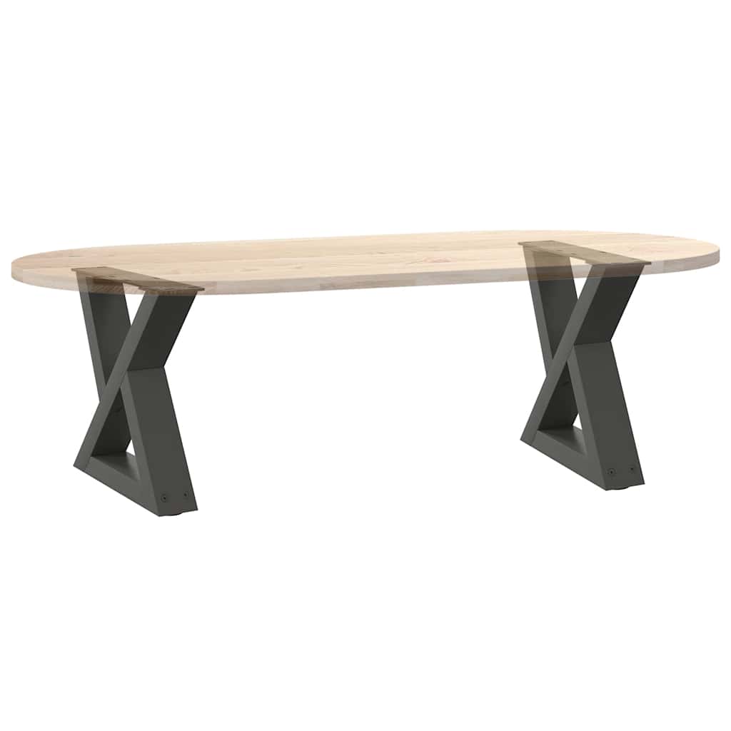 Pieds de table basse 2 pièces Anthracite 30 x (30-31,3) cm Acier - XIOS