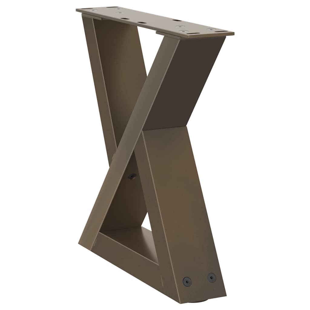 Pieds de table basse 2 pièces Acier naturel 30 x (30-31,3) cm Acier - XIOS