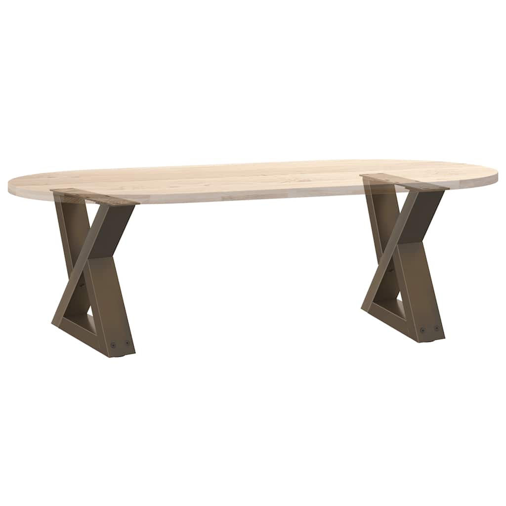 Pieds de table basse 2 pièces Acier naturel 30 x (30-31,3) cm Acier - XIOS