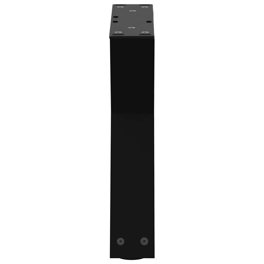 Pieds de table basse 2 pièces Noir 40 x (30-31,3) cm Acier