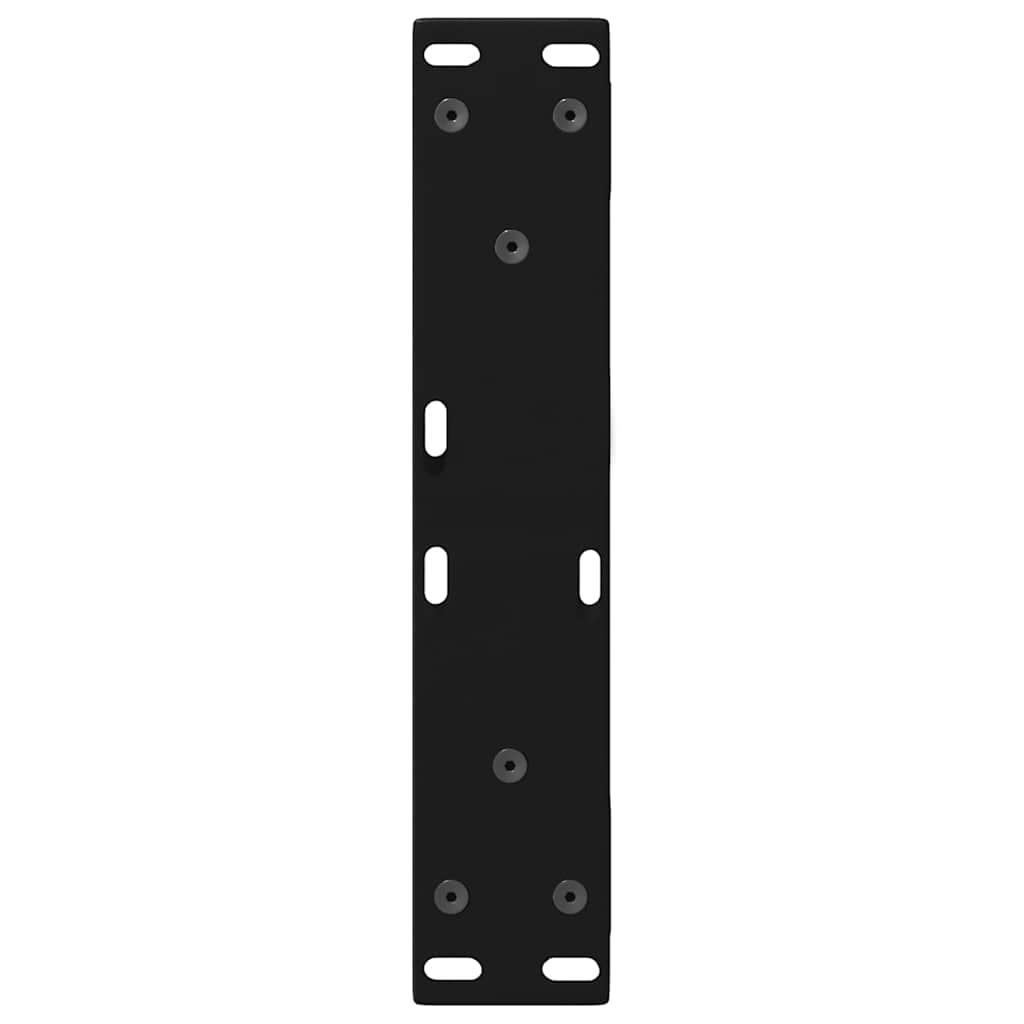 Pieds de table basse 2 pièces Noir 40 x (30-31,3) cm Acier