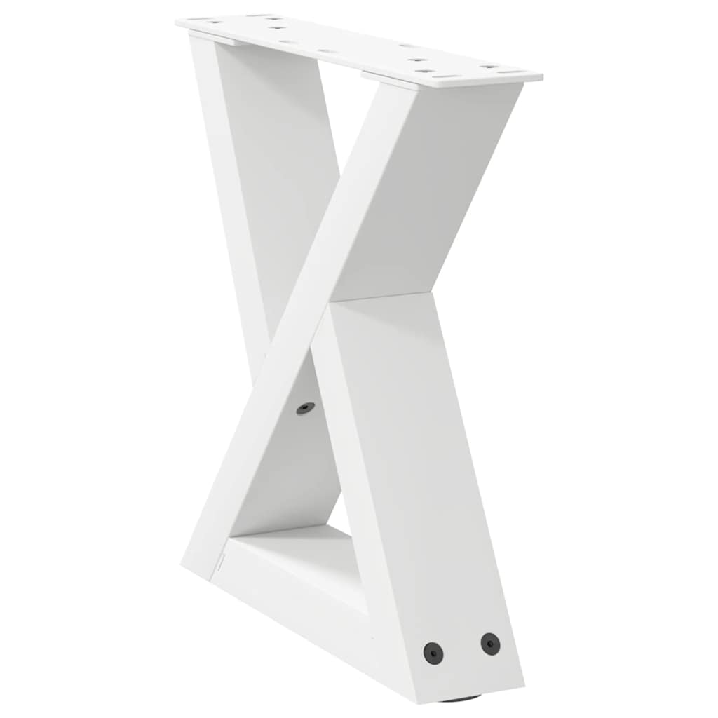 Pieds de table basse 2 pièces Blanc 40 x (30-31,3) cm Acier - XIOS