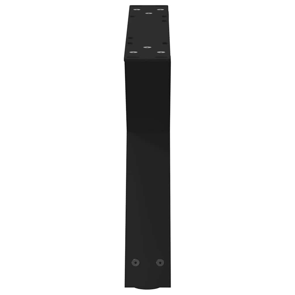 Pieds de table basse 2 pièces Noir 60 x (30-31,3) cm Acier