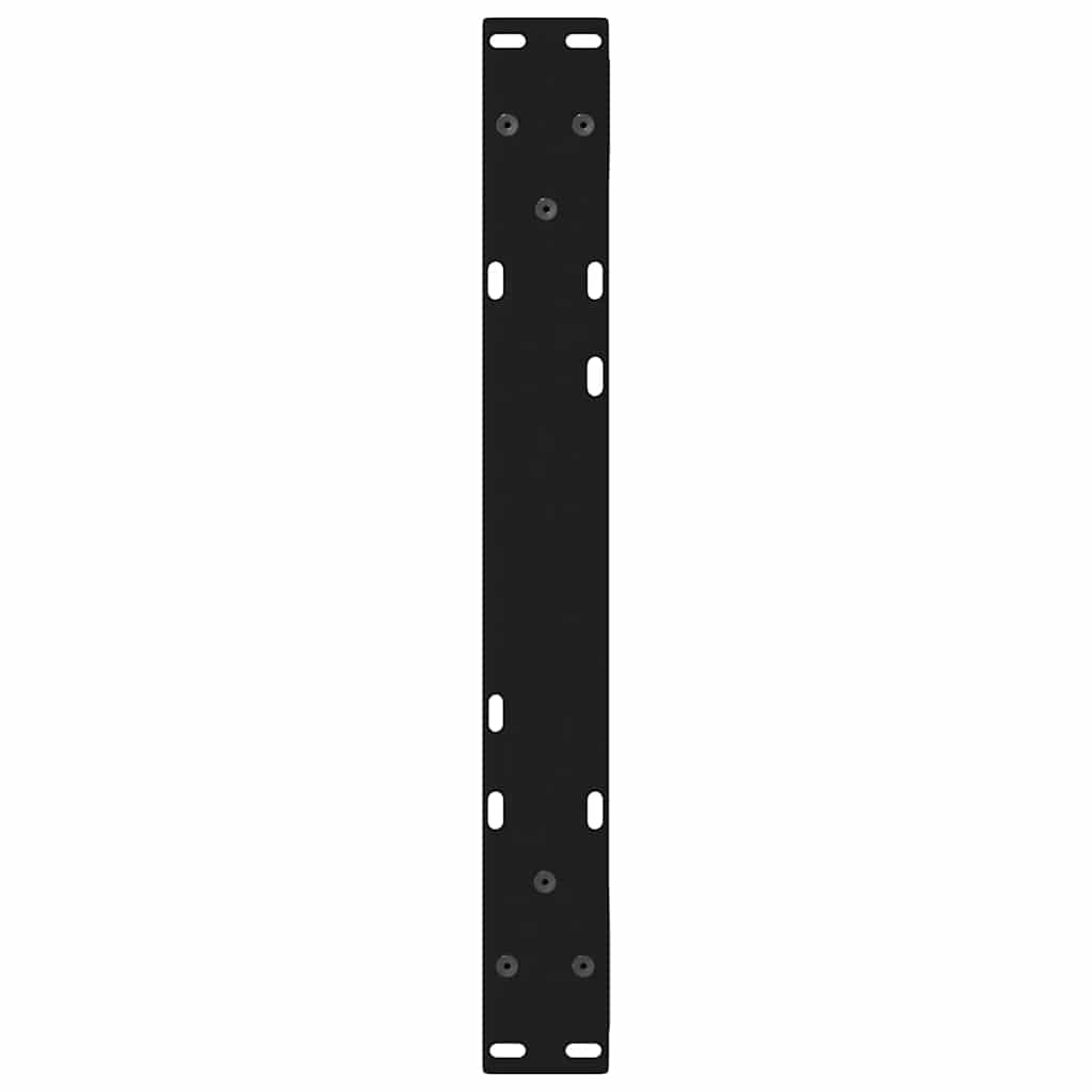 Pieds de table basse 2 pièces Noir 60 x (30-31,3) cm Acier