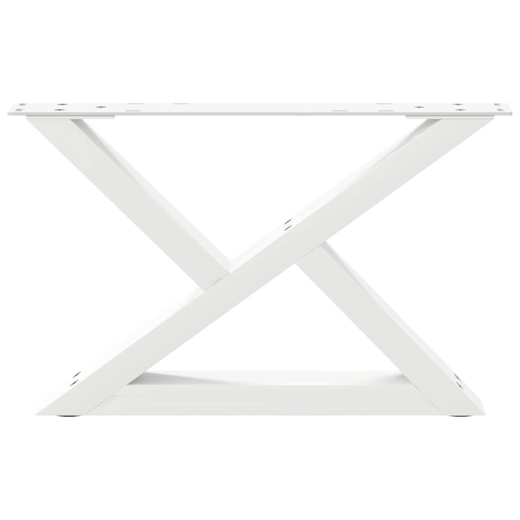 Pieds de table basse 2 pièces Blanc 60 x (30-31,3) cm Acier - XIOS