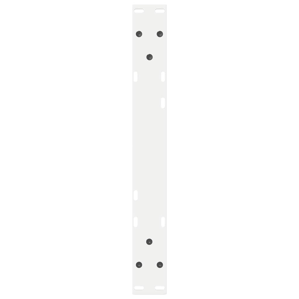 Pieds de table basse 2 pièces Blanc 60 x (30-31,3) cm Acier - XIOS