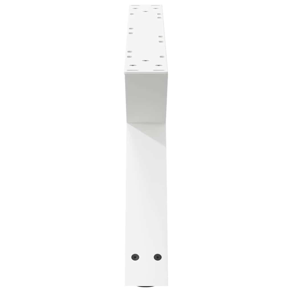 Pieds de table basse 2 pièces Blanc 70 x (30-31,3) cm Acier - XIOS