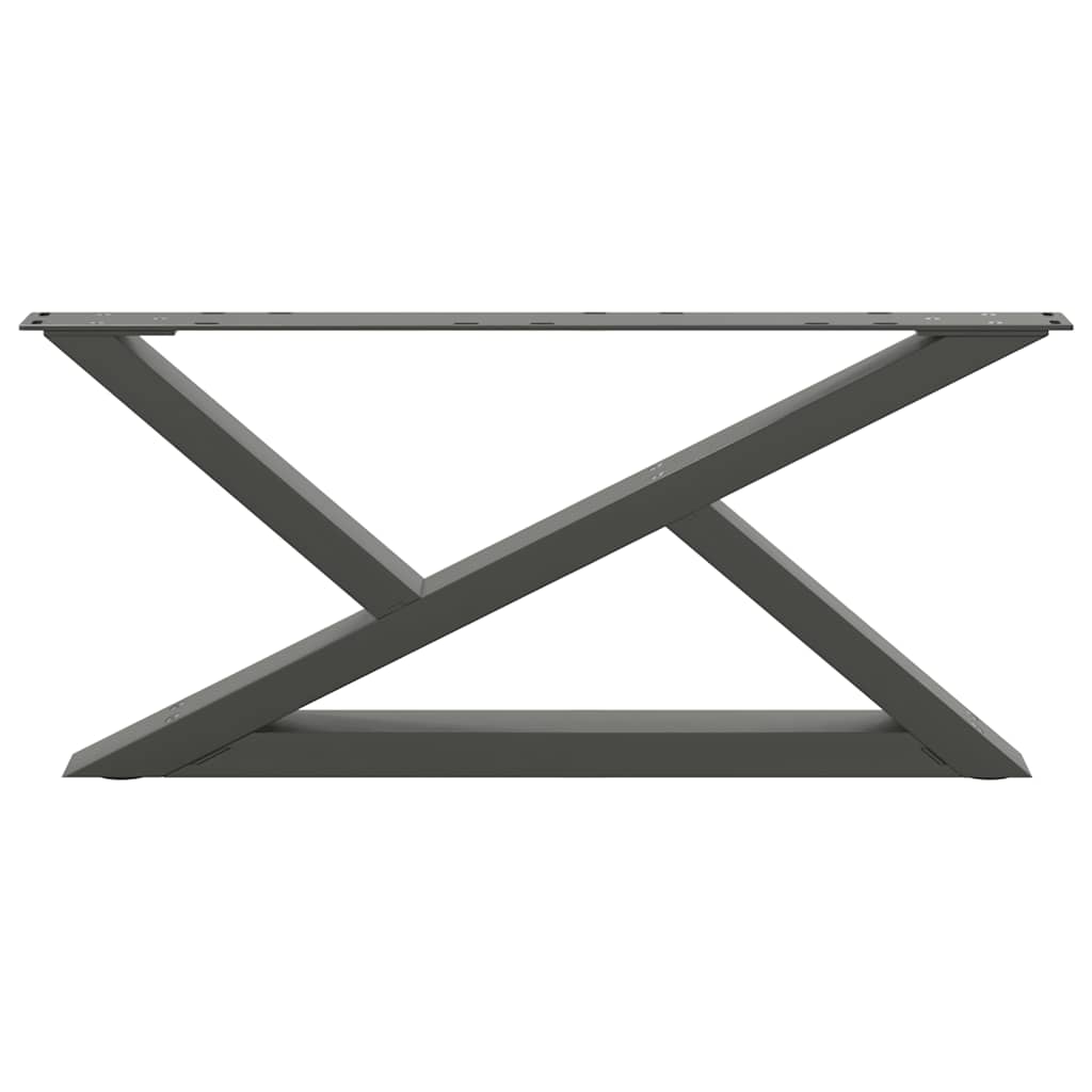 Pieds de table basse 2 pièces Anthracite 70 x (30-31,3) cm Acier - XIOS