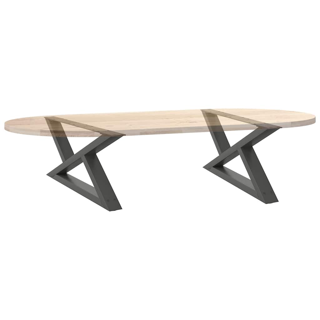 Pieds de table basse 2 pièces Anthracite 70 x (30-31,3) cm Acier - XIOS