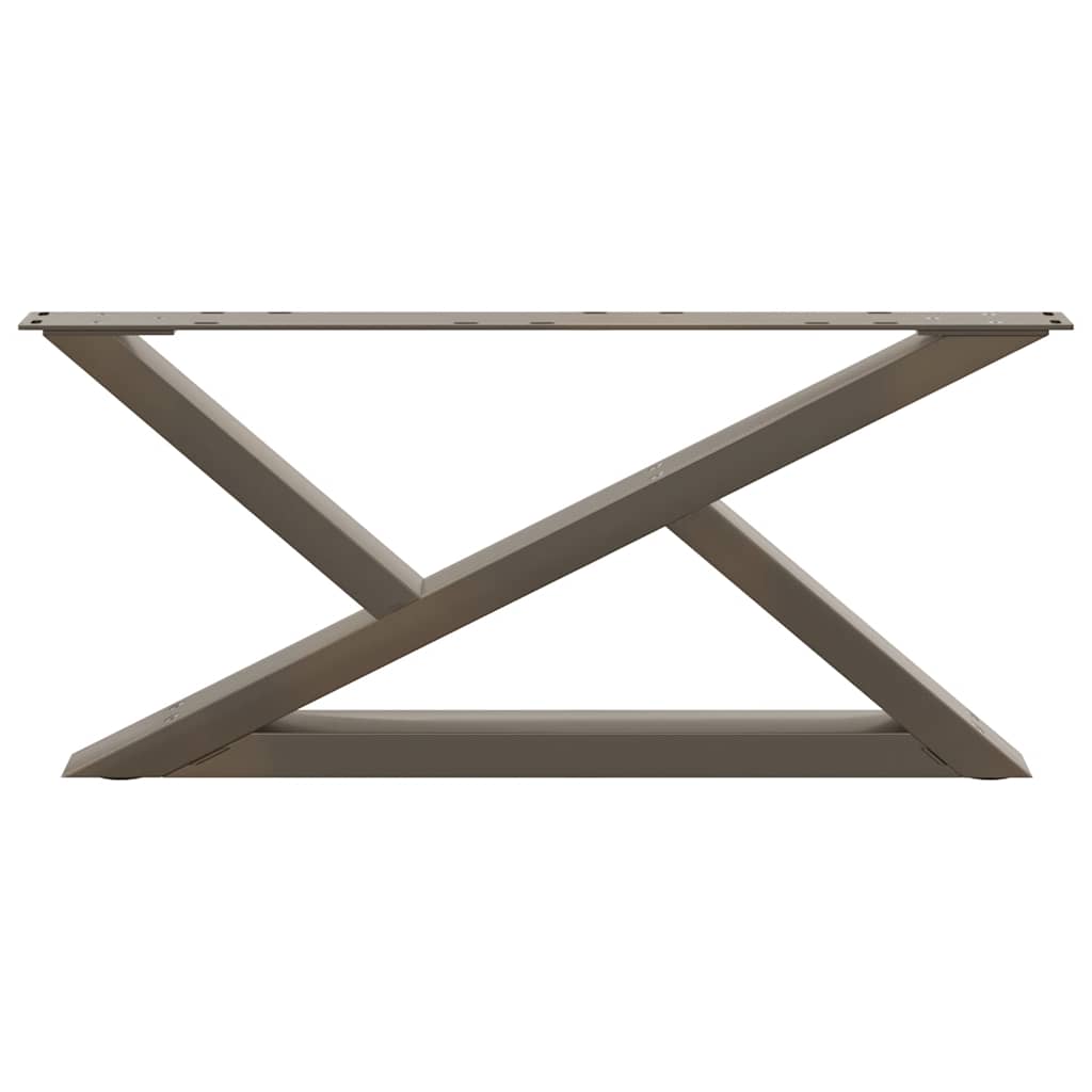 Pieds de table basse 2 pièces Acier naturel 70 x (30-31,3) cm Acier - XIOS