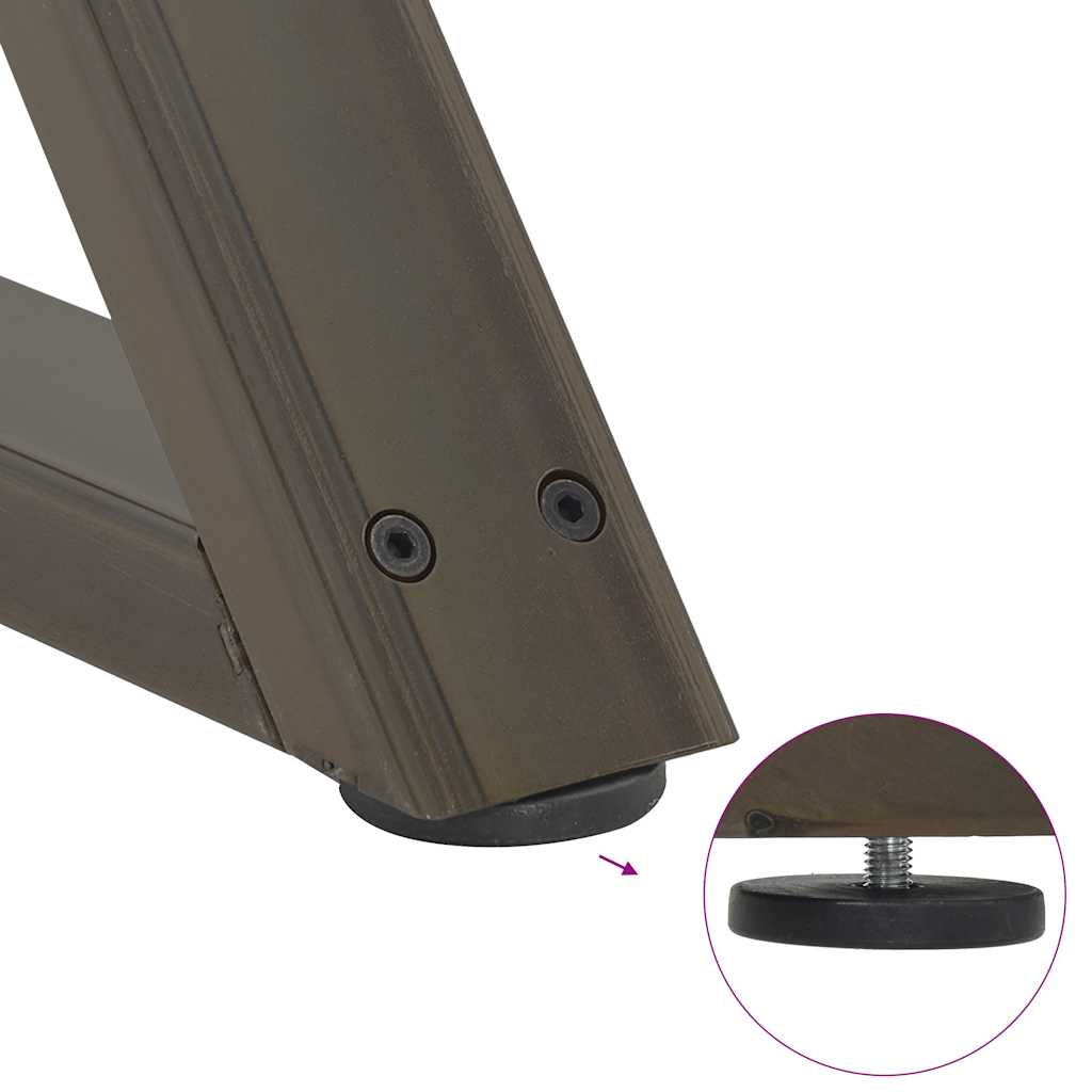 Pieds de table basse 2 pièces Acier naturel 70 x (30-31,3) cm Acier - XIOS
