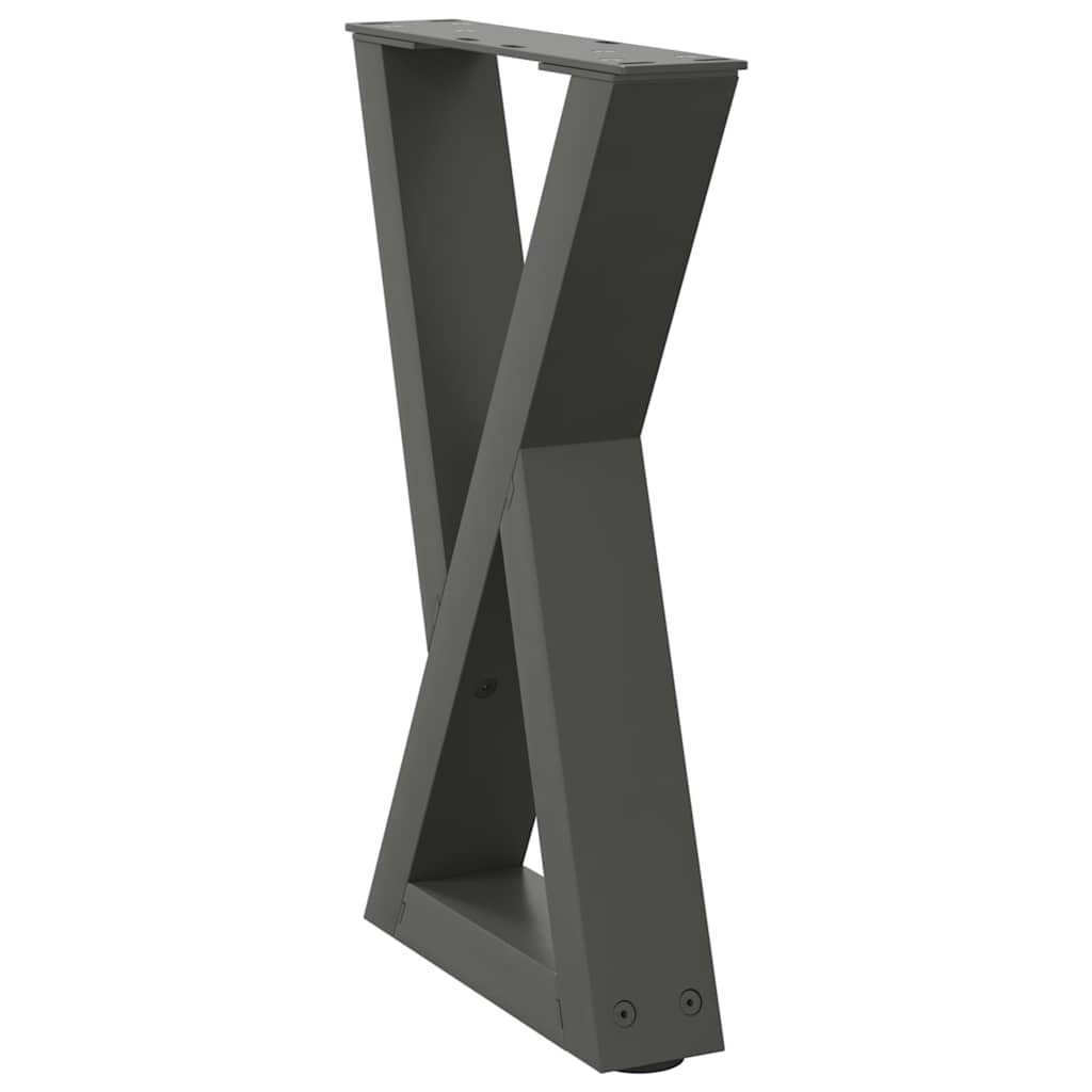 Pieds de table basse 2 pièces Anthracite 28 x (42-43,3) cm Acier - XIOS