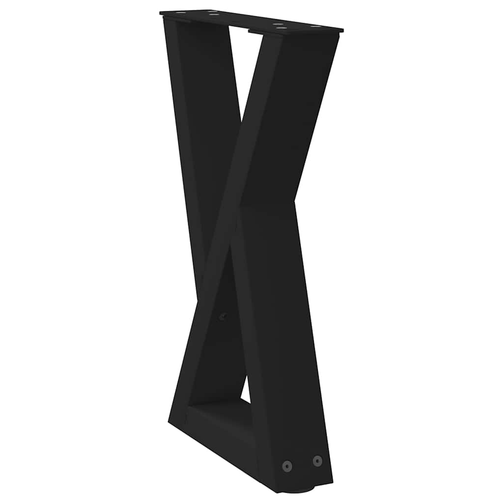 Pieds de table basse 2 pièces Noir 38 x (42-43,3) cm Acier - XIOS