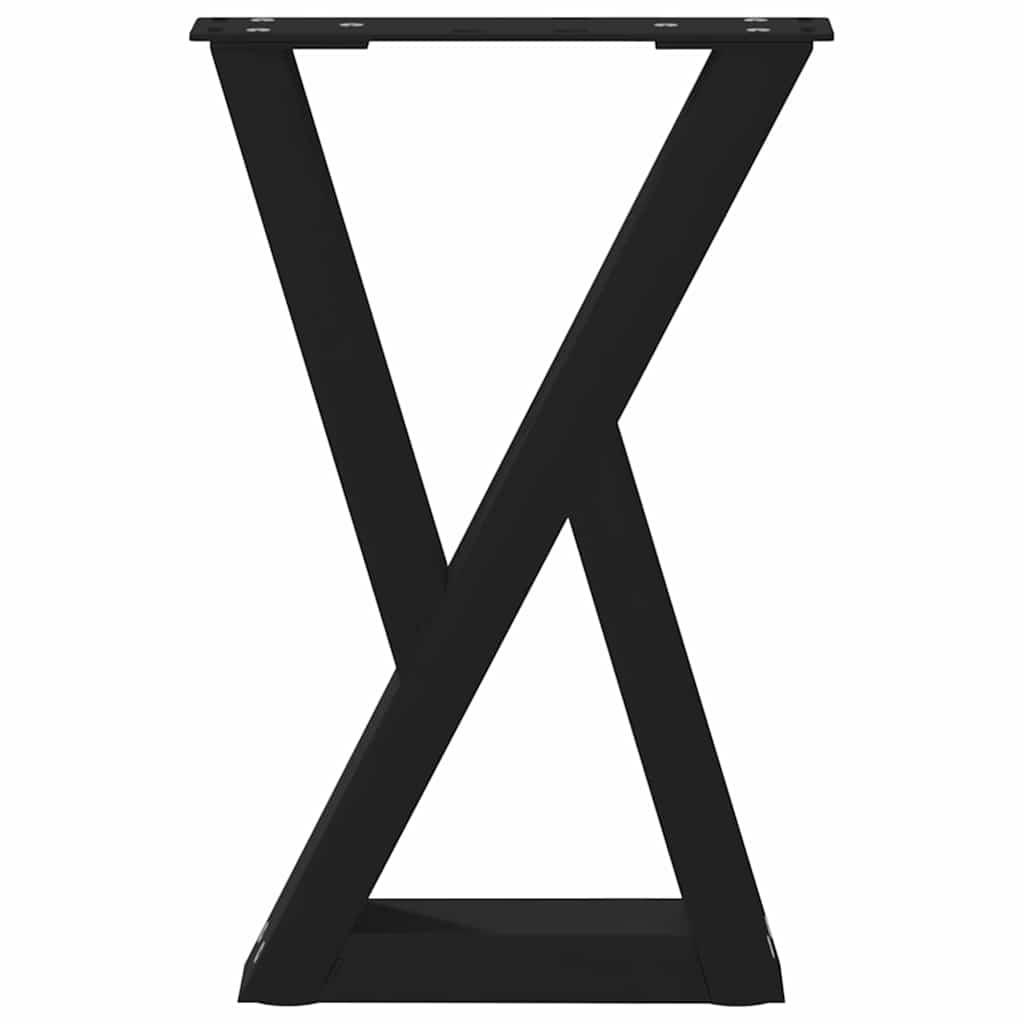 Pieds de table basse 2 pièces Noir 38 x (42-43,3) cm Acier - XIOS