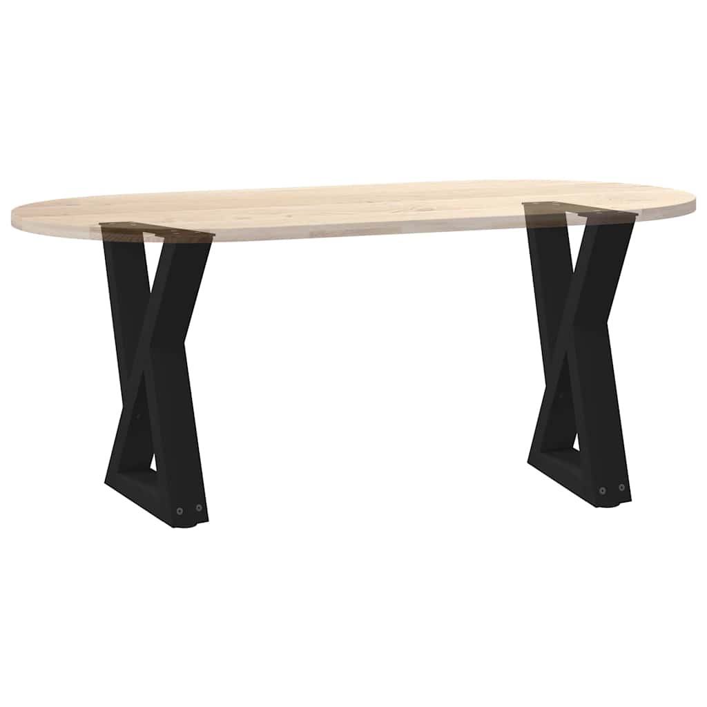 Pieds de table basse 2 pièces Noir 38 x (42-43,3) cm Acier - XIOS