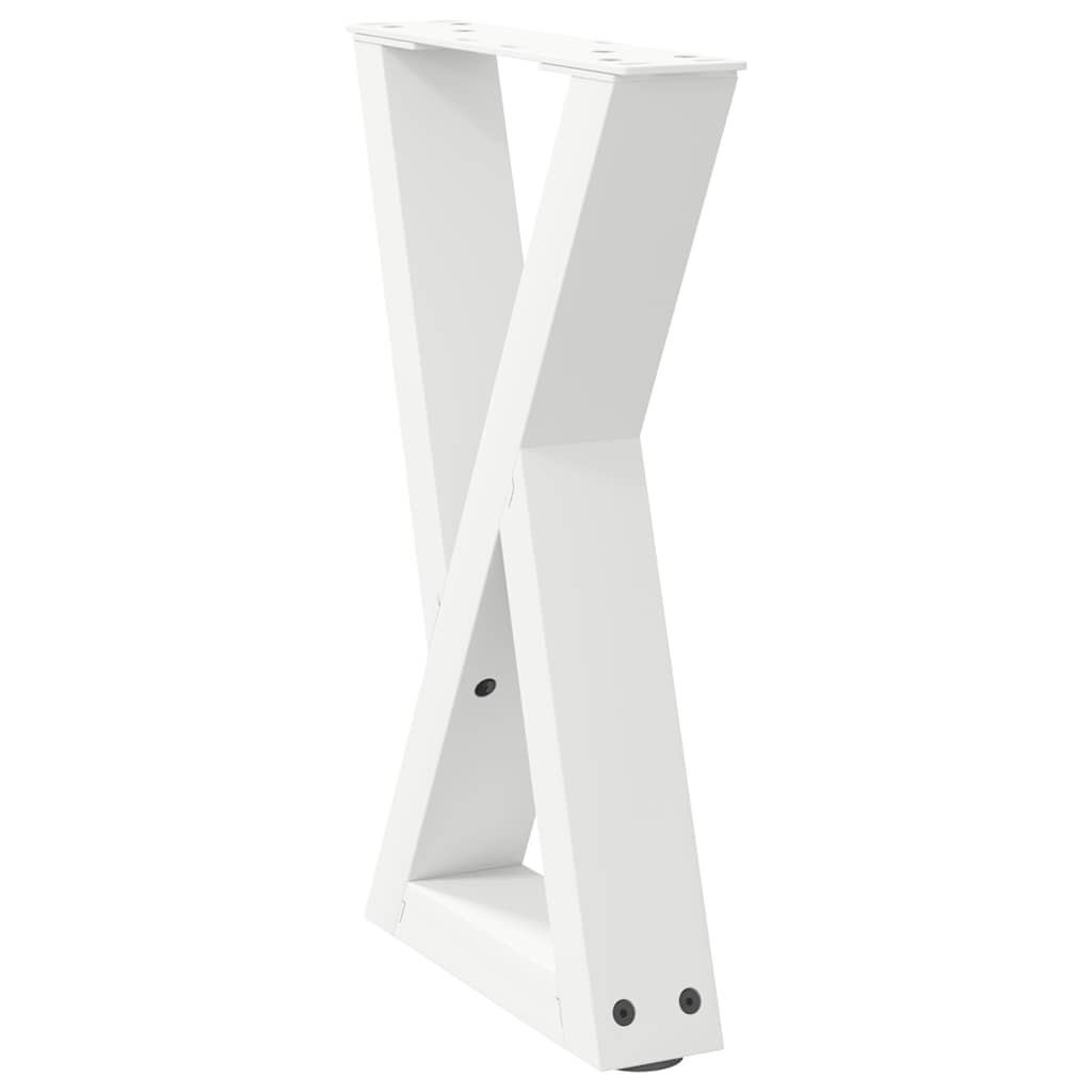 Pieds de table basse 2 pièces Blanc 38 x (42-43,3) cm Acier - XIOS
