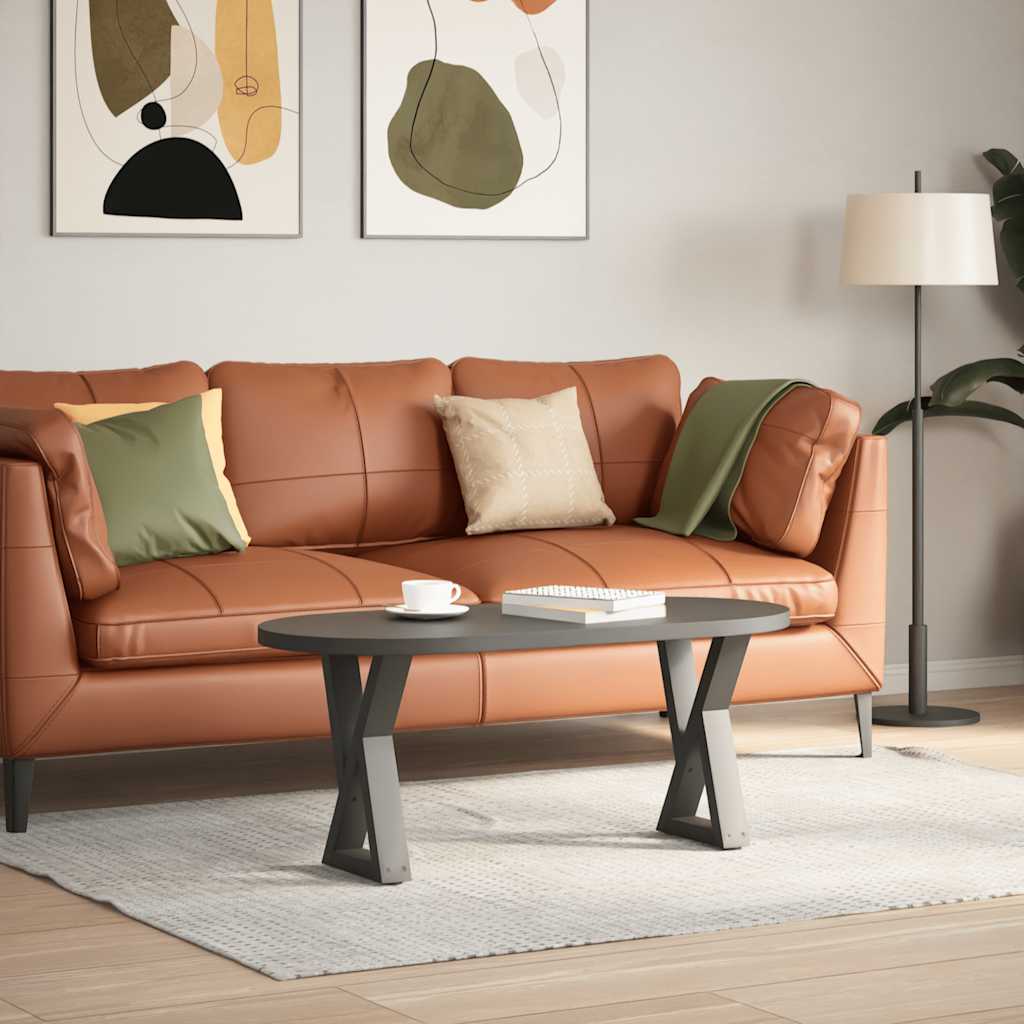 Pieds de table basse 2 pièces Anthracite 38 x (42-43,3) cm Acier - XIOS