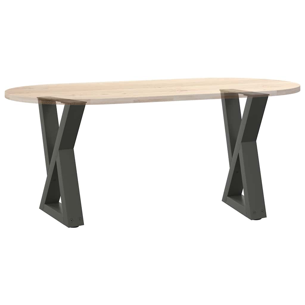 Pieds de table basse 2 pièces Anthracite 38 x (42-43,3) cm Acier - XIOS