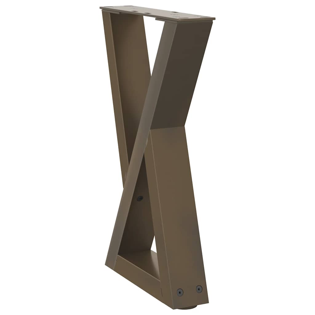 Pieds de table basse 2 pièces Acier naturel 38 x (42-43,3) cm Acier - XIOS