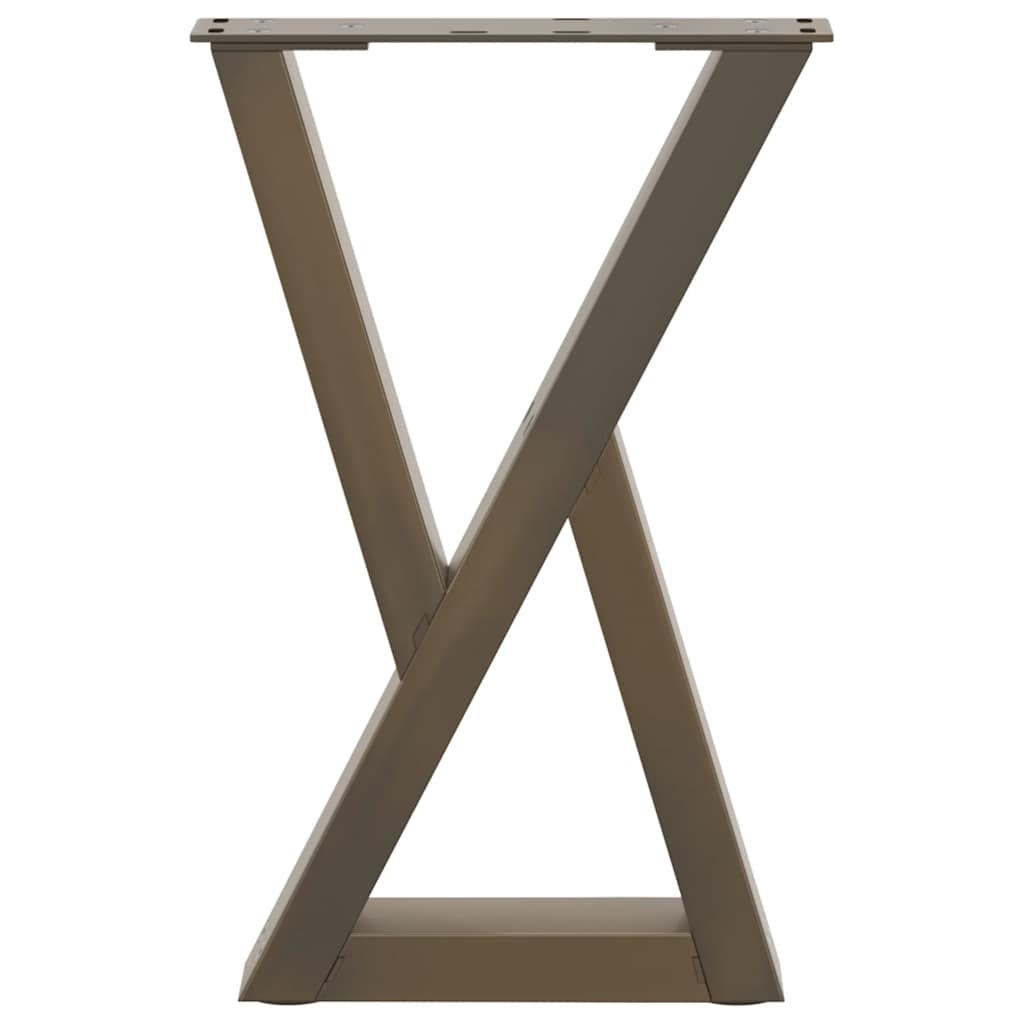 Pieds de table basse 2 pièces Acier naturel 38 x (42-43,3) cm Acier - XIOS