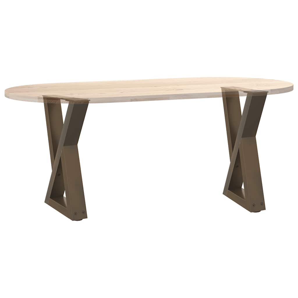 Pieds de table basse 2 pièces Acier naturel 38 x (42-43,3) cm Acier - XIOS