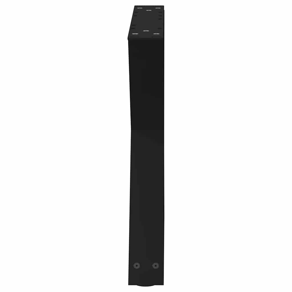 Pieds de table basse 2 pièces Noir 50 x (42-43,3) cm Acier